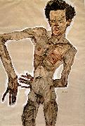 Egon Schiele Standing Male Nude oil painting reproduction